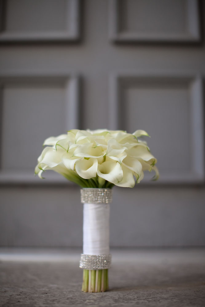 Reception tablescape with florals and candles